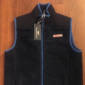 NEW NWT vineyard vines Boys L Sherpa fleece vest